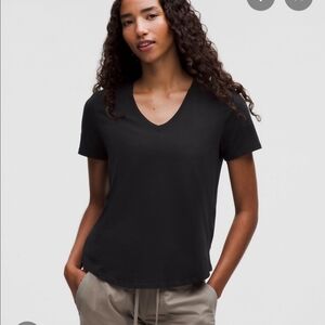 lululemon athletica Black V‑Neck Love Short Sleeve Tee